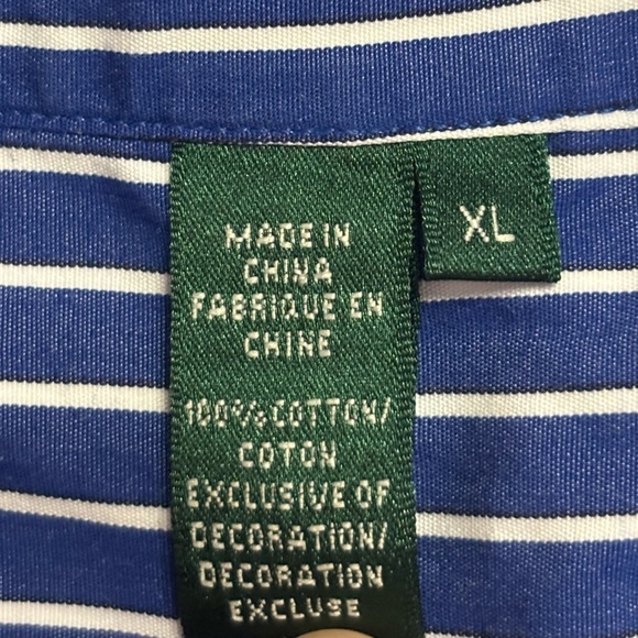 LAUREN RALPH LAUREN Blue stripes size XL - Picture 7 of 10